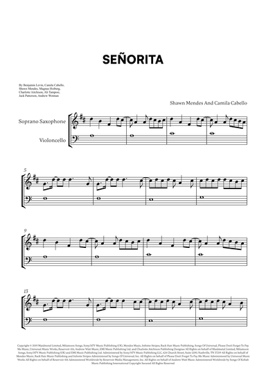 Señorita (arr. Cadenza Editions)