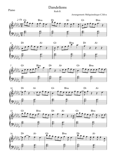 Dandelions (arr. Melquisedeque Carvalho Silva)