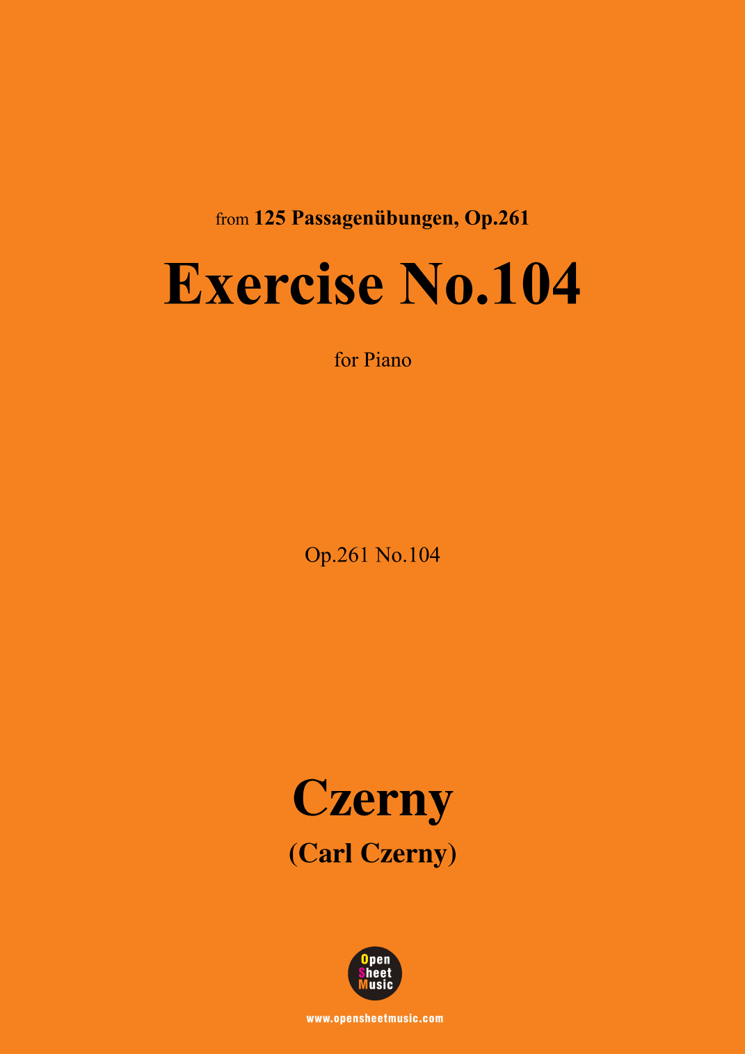 C. Czerny-Exercise No.104,Op.261 No.104 (arr. OSM Press)