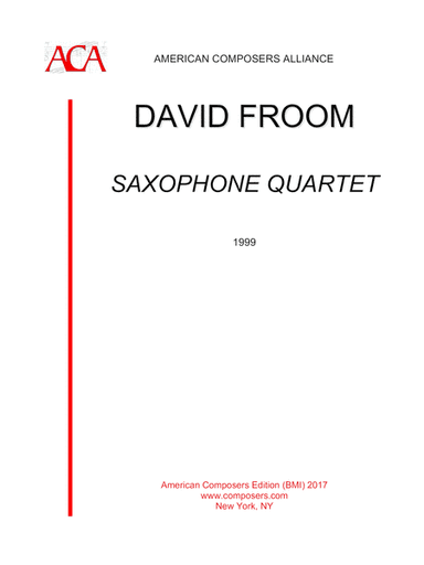 [Froom] Saxophone Quartet