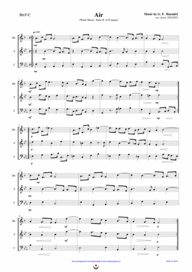 Air and Minuet (Water Music) (arr. Josef STASTNY)
