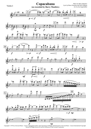 Copacabana (At The Copa) (arr. Jan Angermüller)