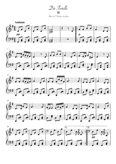 " Die Forelle" Gdur (arr. pfkaori)