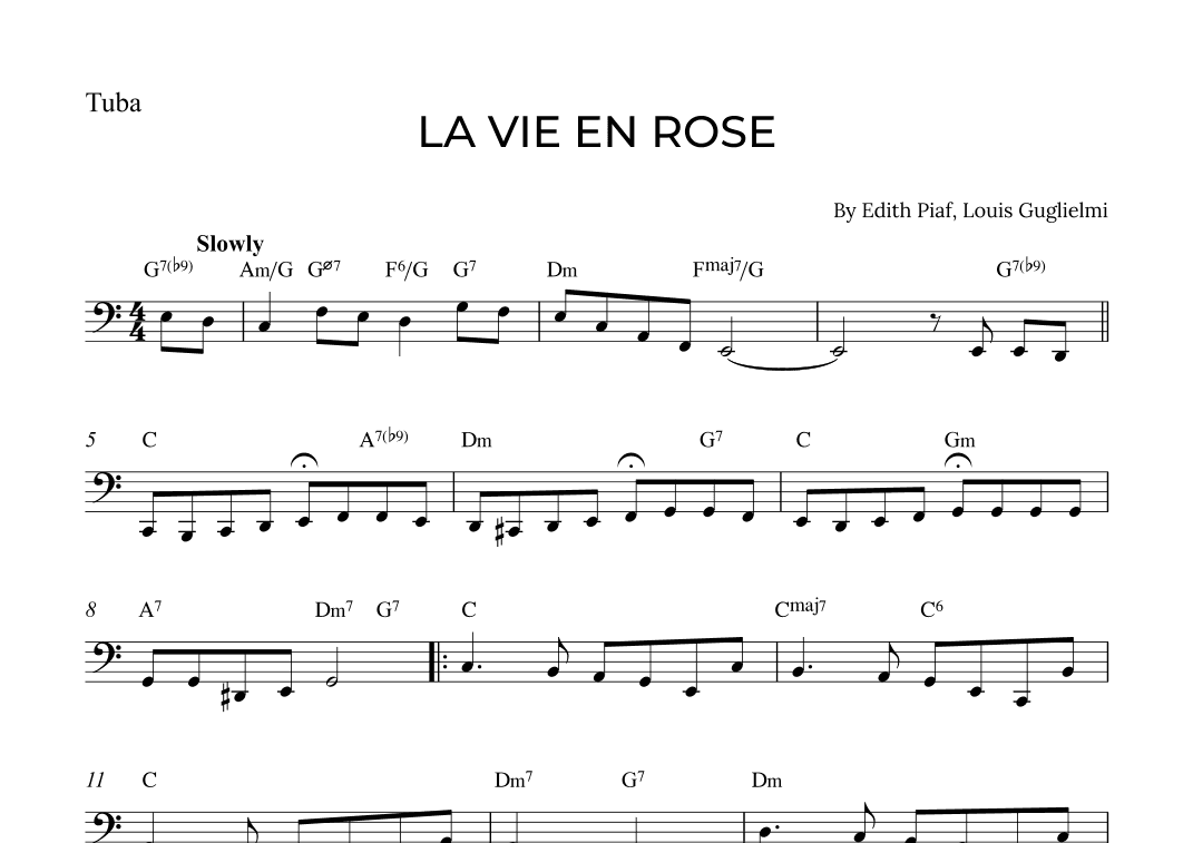 La Vie En Rose (arr. Alex Nunes Rodrigues)