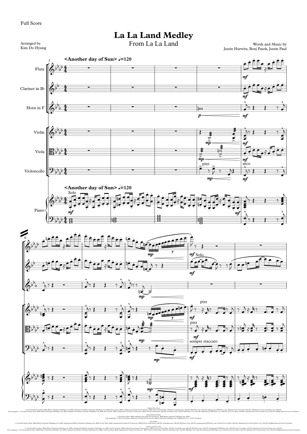 Another Day Of Sun (arr. Kim Do Hyung)