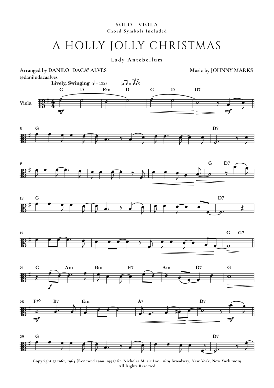 A Holly Jolly Christmas (arr. Danilo "Daca" Alves)