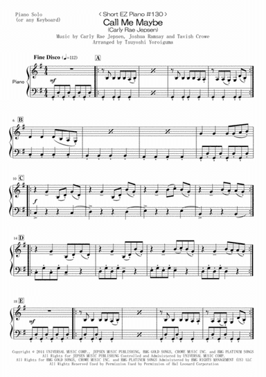 Call Me Maybe (arr. Tsuyoshi Yoroiguma)