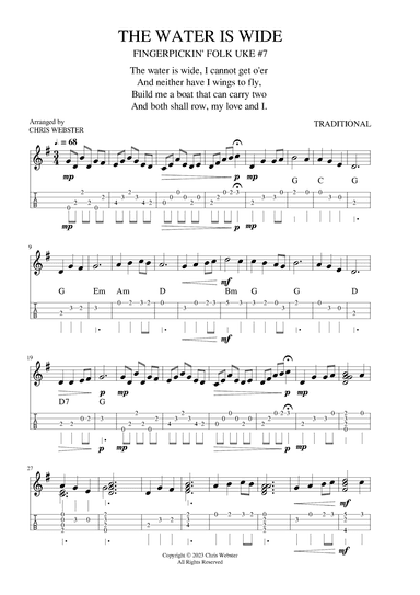 Fingerpickin' Folk Song #7: The Water Is Wide (arr. Chris Webster)