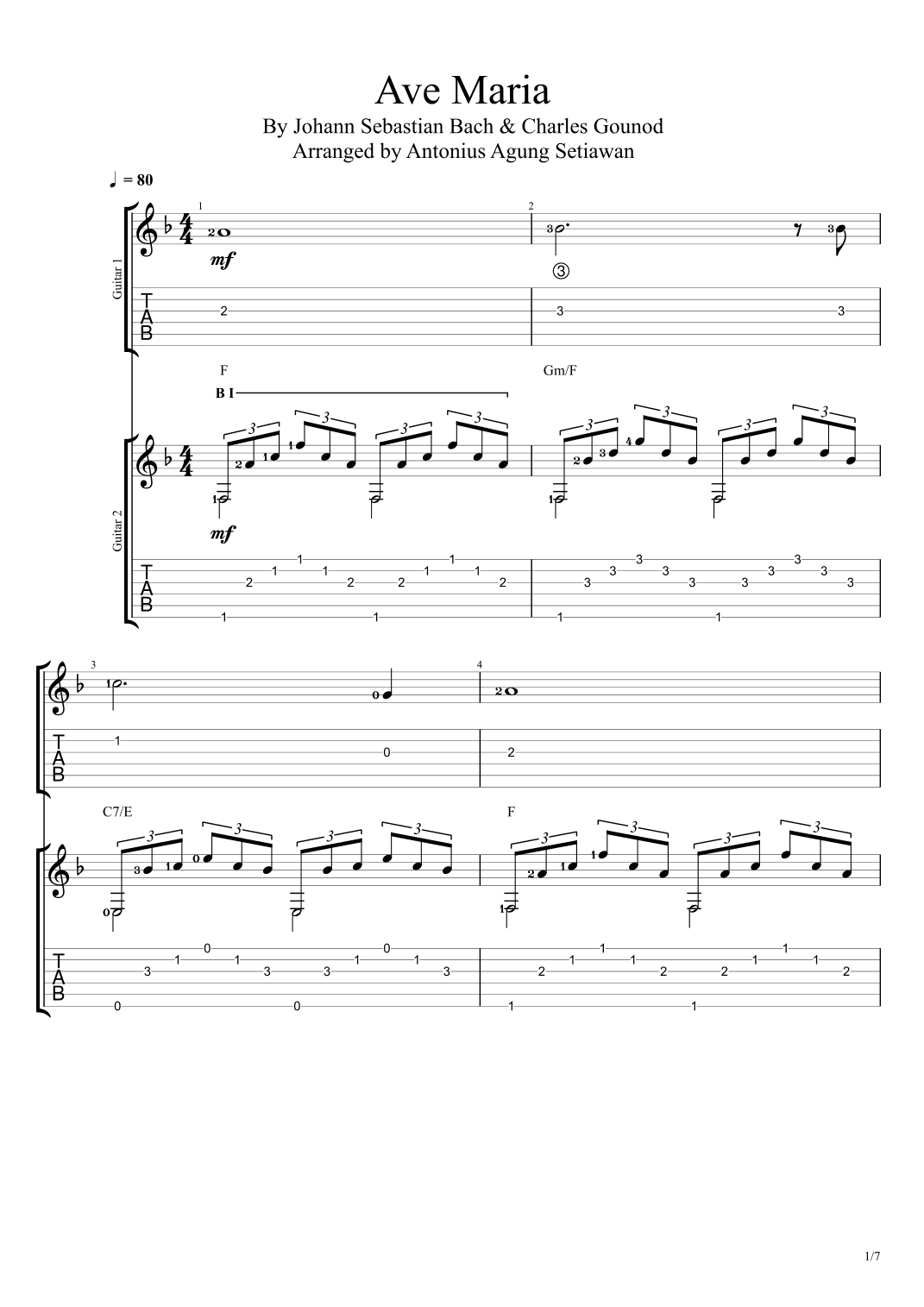 Ave Maria (Johann Sebastian Bach & Charles Gounod) (arr. Antonius Agung Setiawan)