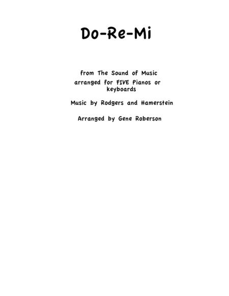 Do-Re-Mi (arr. Gene Roberson)