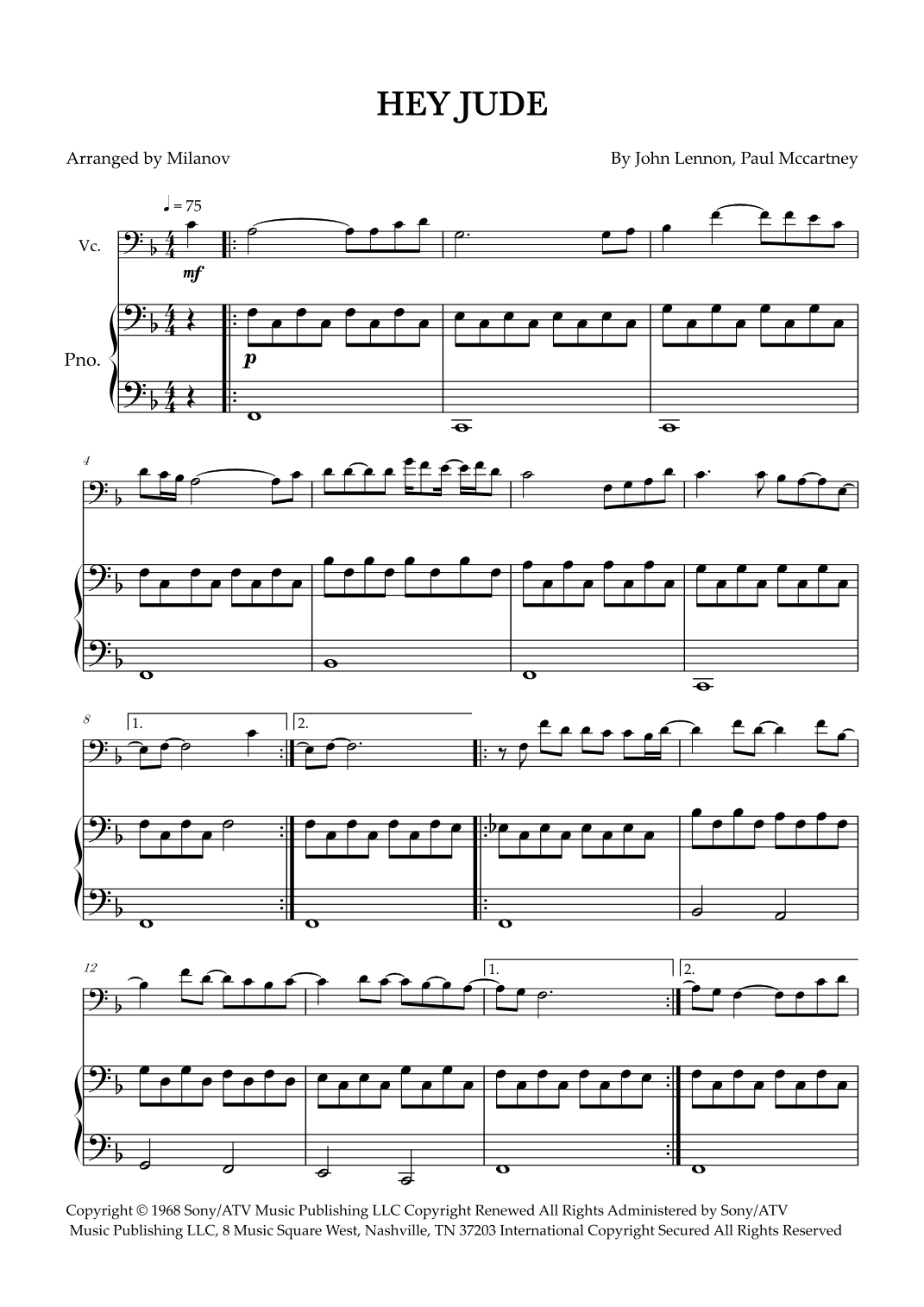 Hey Jude (arr. Milanov)