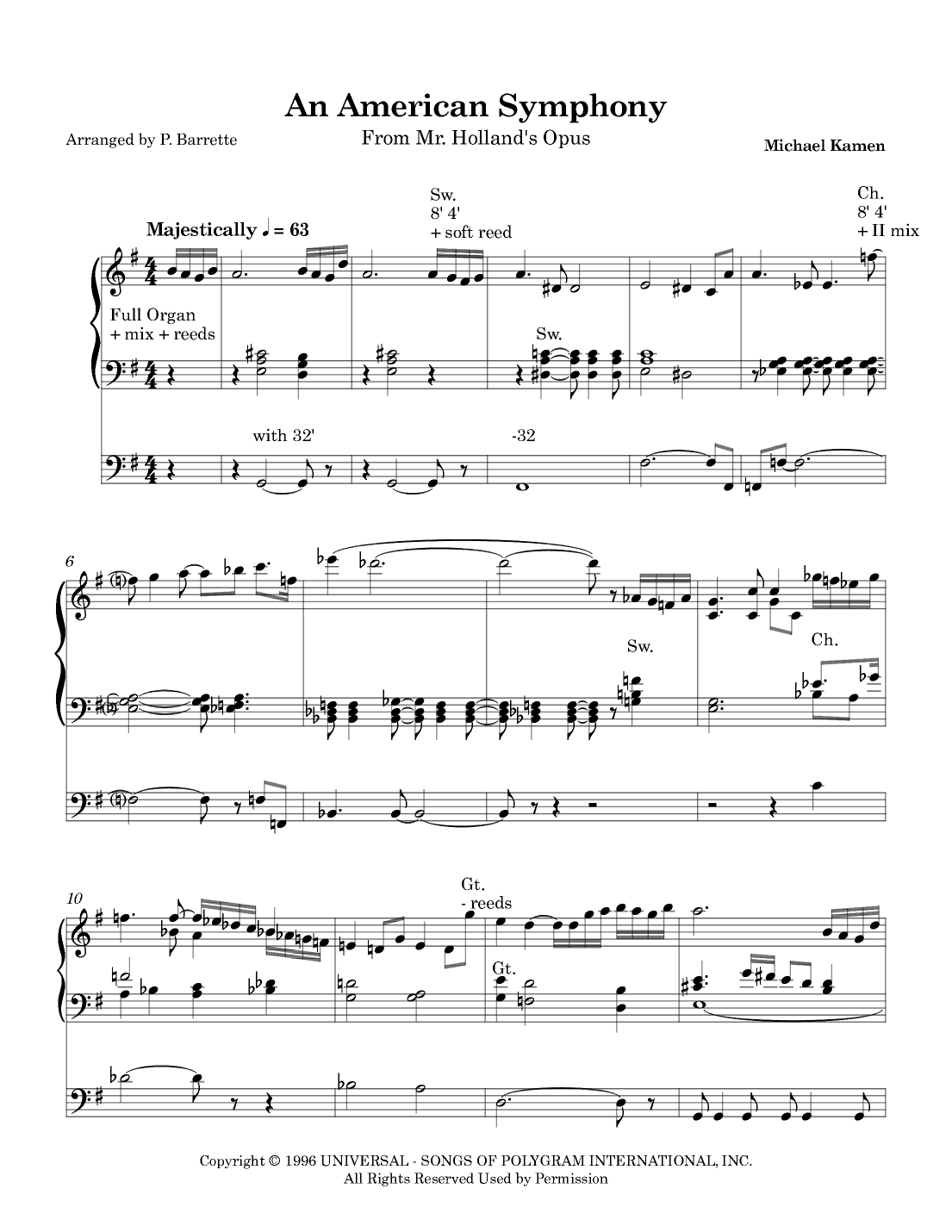 An American Symphony (arr. Parker Barrette)