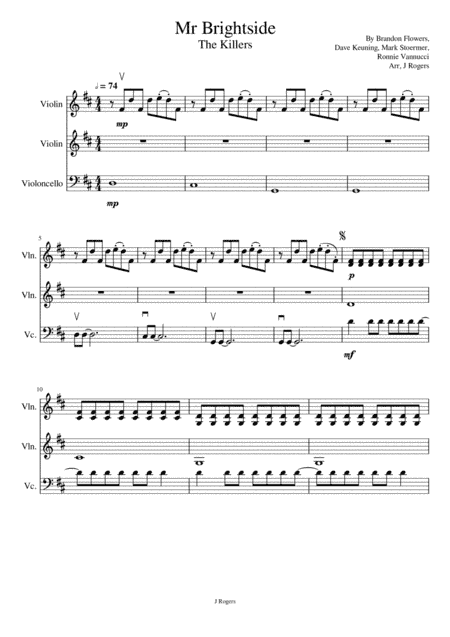 Mr. Brightside (arr. Julia Rogers)