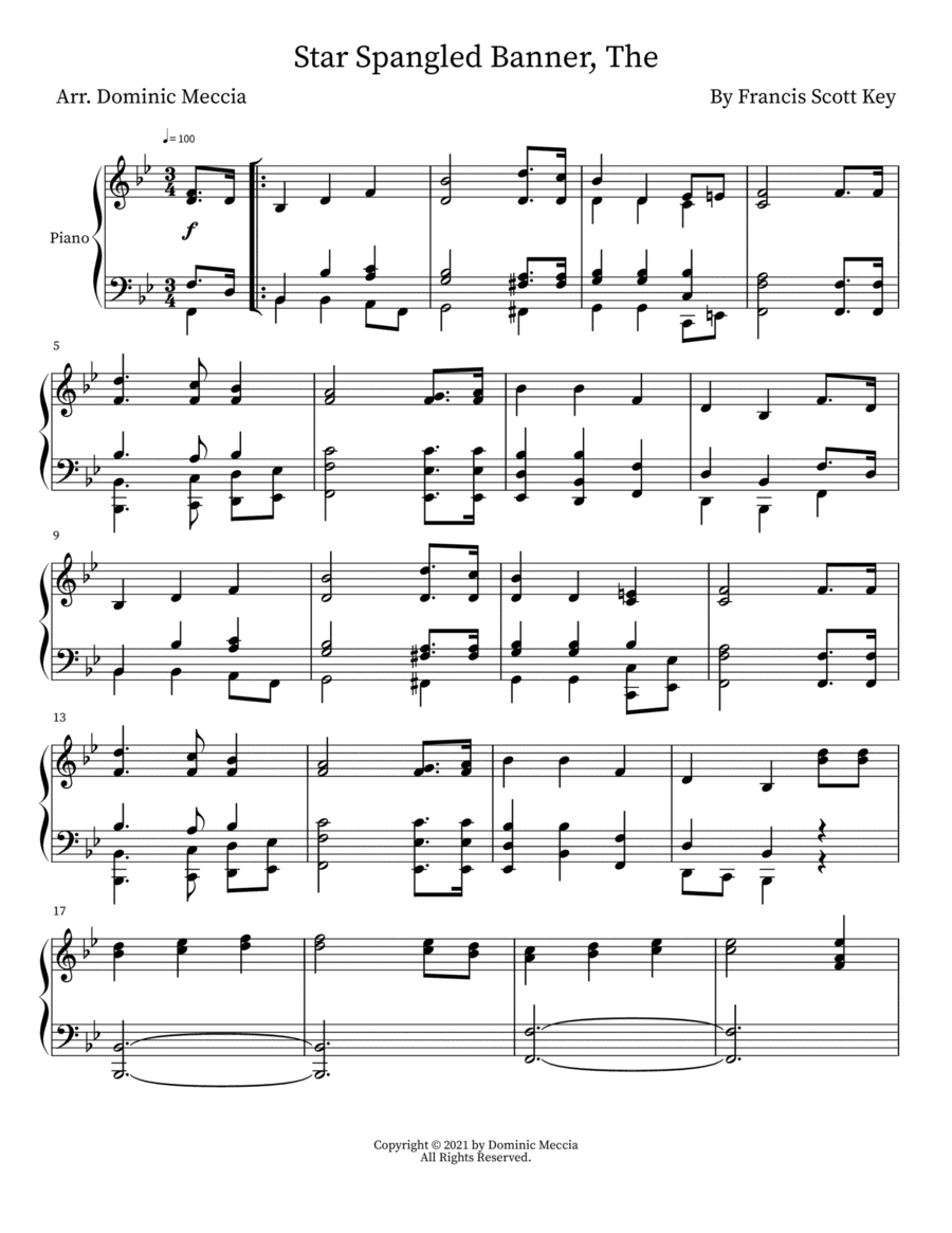 Star Spangled Banner, The (arr. Dominic Meccia)