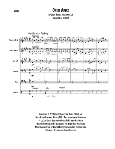 Open Arms (arr. Tim Olt)