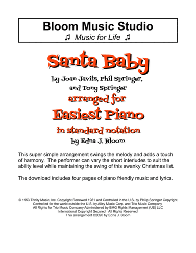 Santa Baby (arr. Edna J. Bloom)