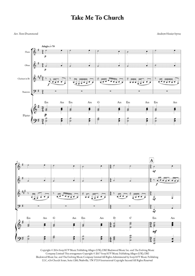 Take Me To Church (arr. Tom Drummond)