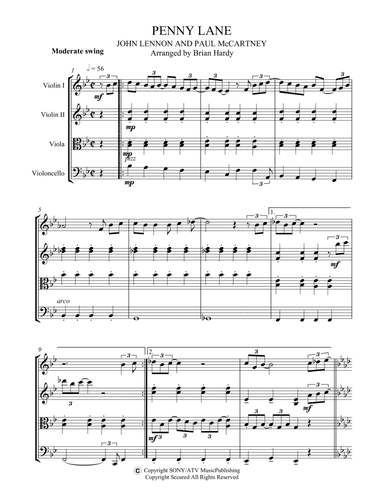 Penny Lane (arr. Brian Hardy, Bacchus Quartet)