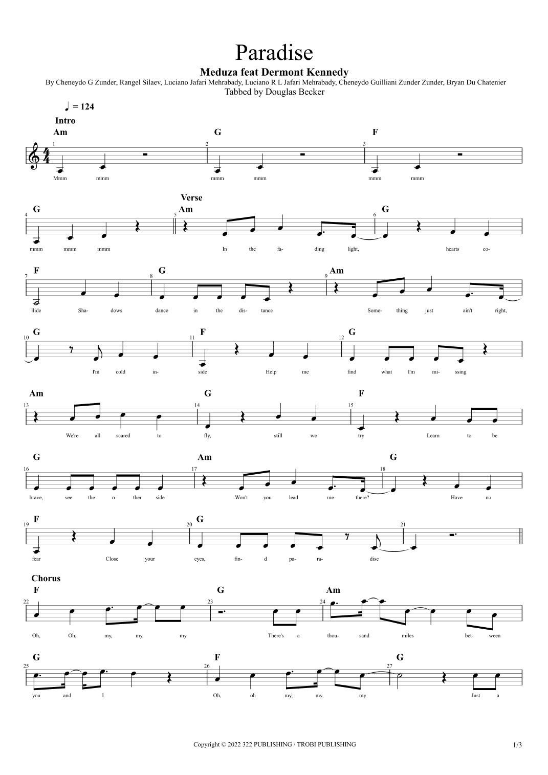Paradise (arr. Douglas Becker)