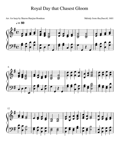 Royal Day That Chasest Gloom (arr. Sharon Hanjian Rondeau)