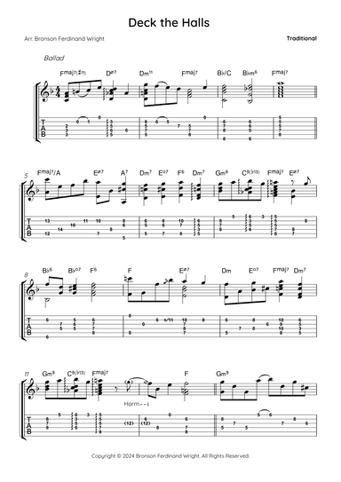 Deck the Halls (arr. Bronson Ferdinand Wright)