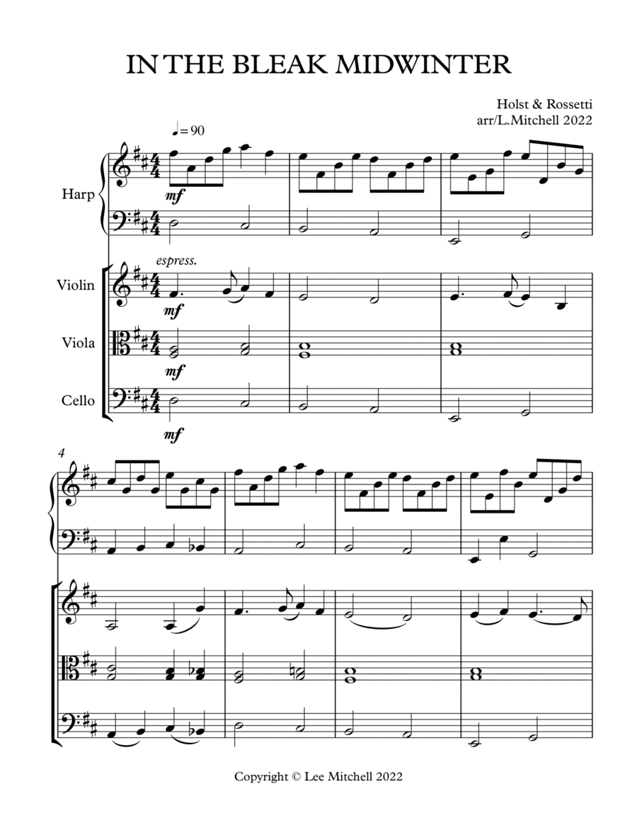In the bleak midwinter (arr. Lee Mitchell)
