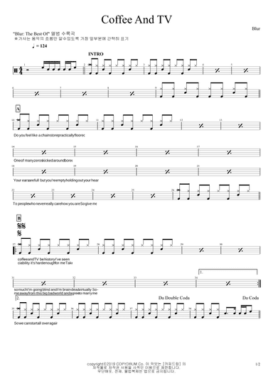 Coffee & Tv (arr. COPYDRUM)