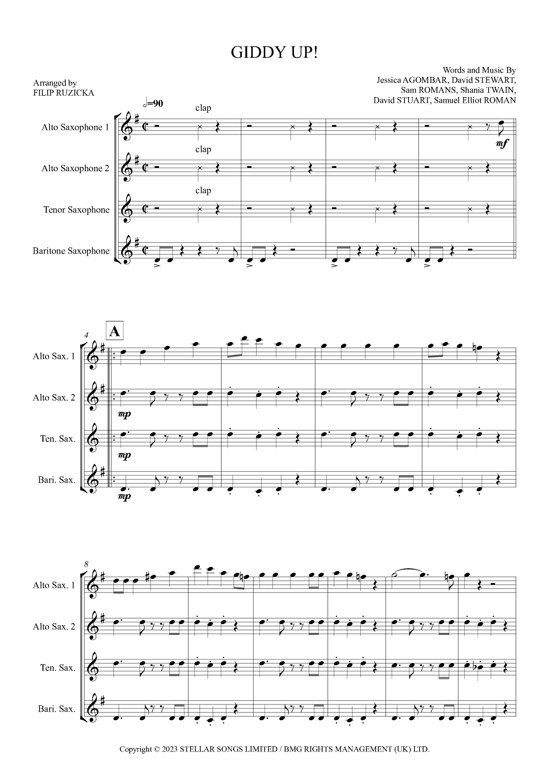 Giddy Up! (arr. Filip Růžička)