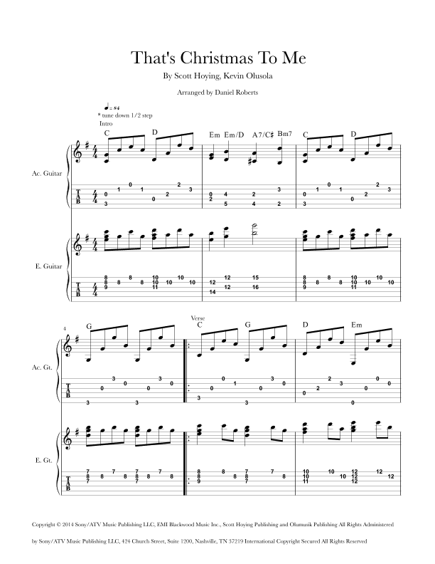That's Christmas To Me (arr. Daniel Roberts)