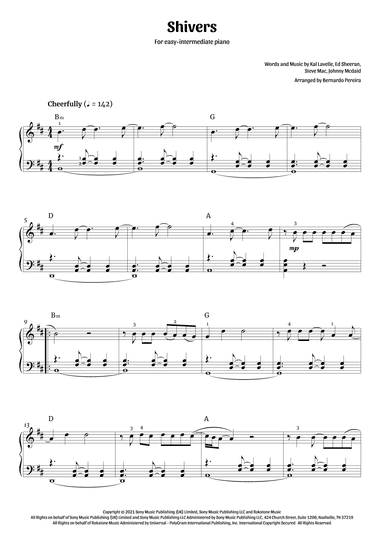 Shivers (arr. Bernardo Pereira)