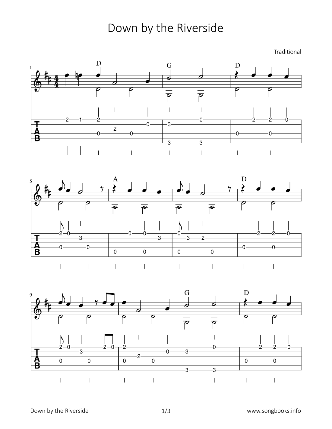 Down by the Riverside (arr. Bettina Schipp)
