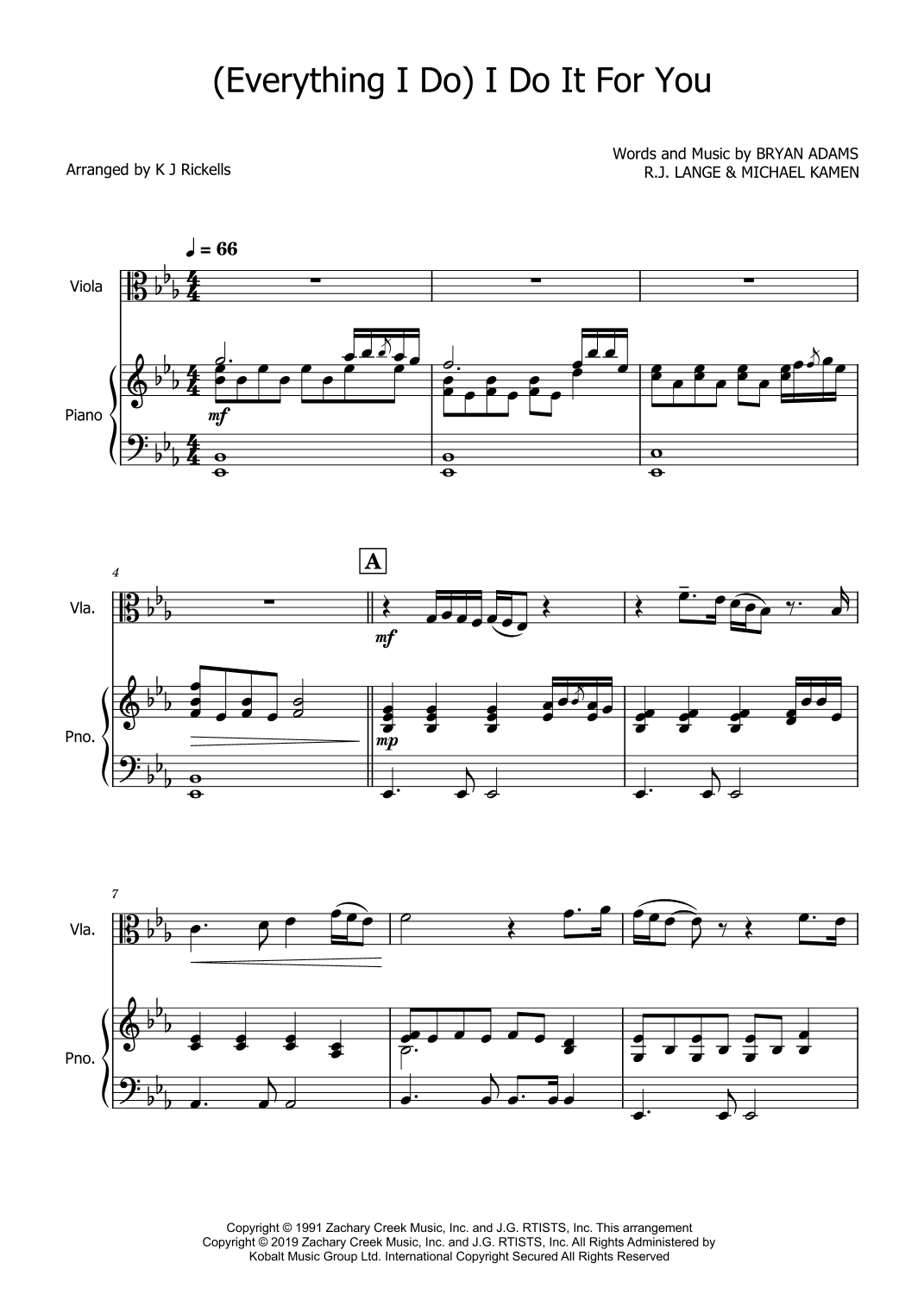 (everything I Do) I Do It For You (arr. K J Rickells)