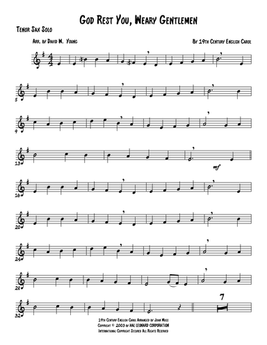 God Rest Ye Merry, Gentlemen (arr. David W. Young)