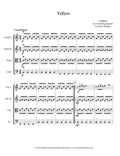 Yellow (arr. Dave Prudon)