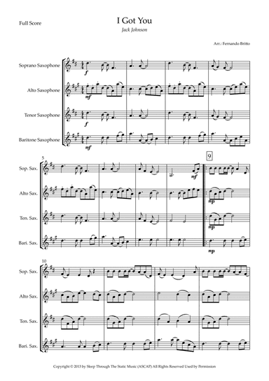 I Got You (arr. Fernando Britto)