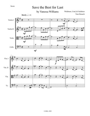 Save The Best For Last (arr. Tom Strauch)