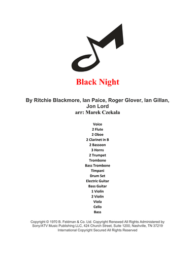 Black Night (arr. Marek Czekala)