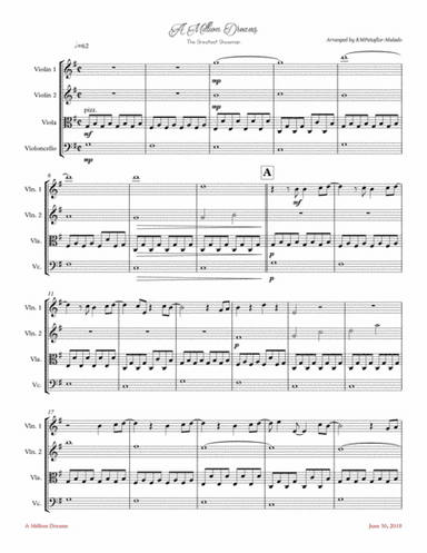A Million Dreams (arr. KMPeñaflor-Malado)