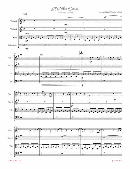 A Million Dreams (arr. KMPeñaflor-Malado)