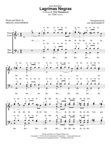 Lagrimas Negras (arr. Jay Dougherty)