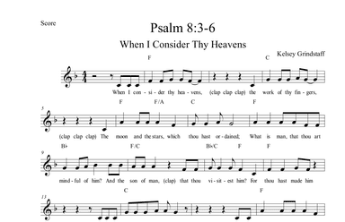 When I Consider Thy Heavens