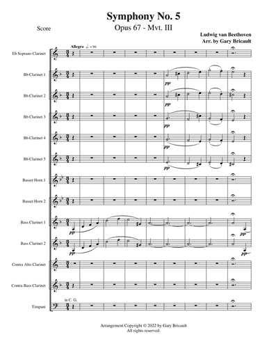 Symphony No. 5 (arr. Gary Bricault)