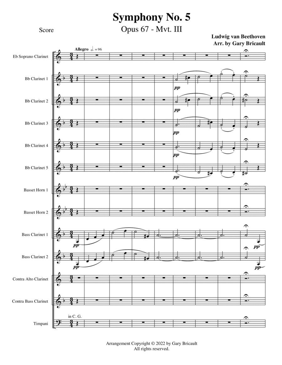 Symphony No. 5 (arr. Gary Bricault)