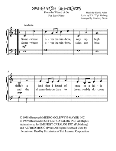 Over The Rainbow (from The Wizard Of Oz) (arr. Kimberly Steele)