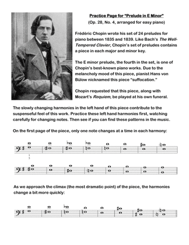 Prelude in E Minor (Op. 28, No. 4) by Chopin - easy piano with practice tips (arr. Chrissy Ricker)