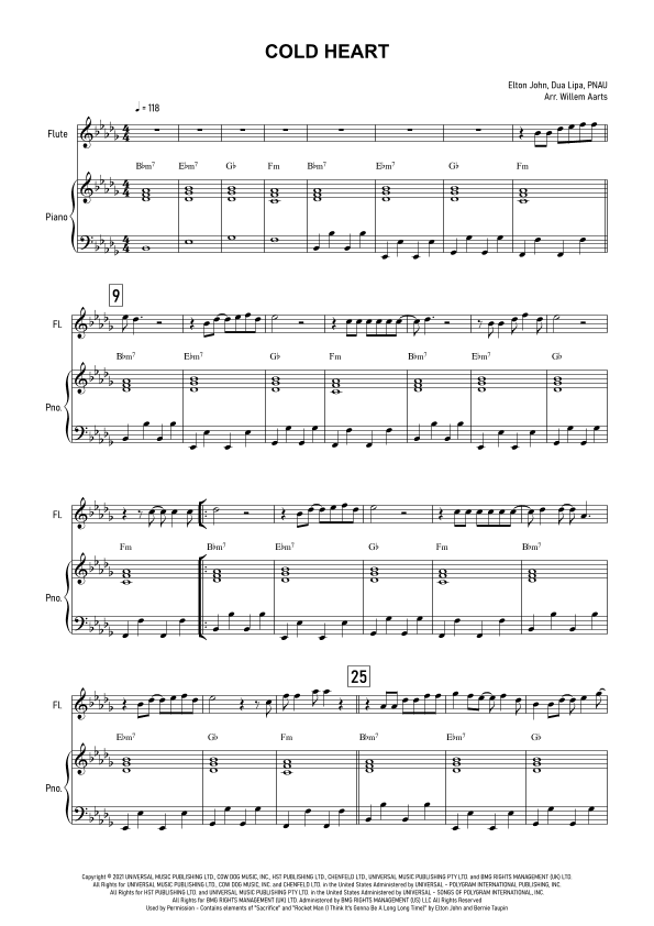 Cold Heart (pnau Remix) (arr. Willem Aarts)