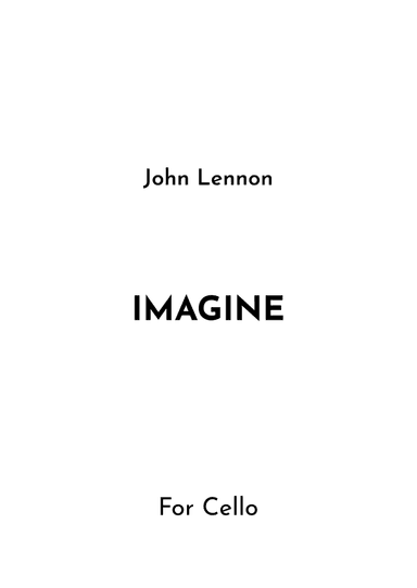 Imagine (arr. Jireh J.)