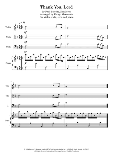 Thank You, Lord (arr. Thiago Marconato)