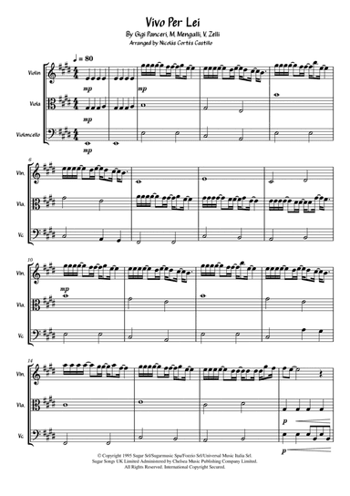 Vivo Per Lei (arr. Nicolás Cortés Castillo)