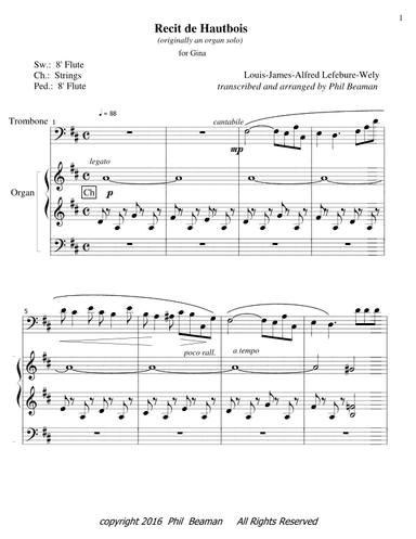 Recit de Hautbois (arr. Phil Beaman)